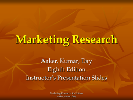 (IS) in Marketing Research