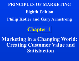 What is Marketing (Chapter 1)