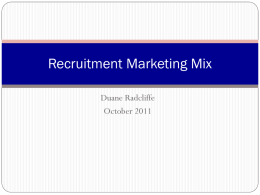 Recruitment Marketing Mix