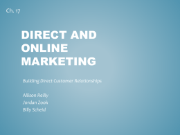Direct and online marketing