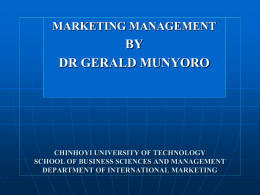 markets - Chinhoyi University of Technology
