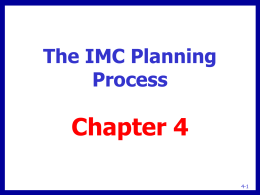 The IMC Planning Process Chapter 4