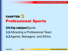 Chapter 3 Professional Sports
