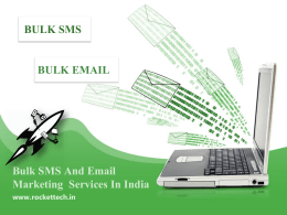 Bulk SMS And Email Marketing Services In India