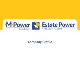 Company Profile - MPower Consultancy