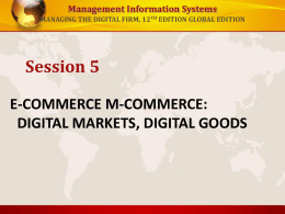 e-commerce: digital markets, digital goods