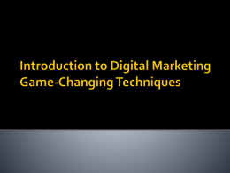 Introduction to Digital Marketing Game