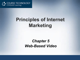 Principles of Internet Marketing Chapter 5 Web