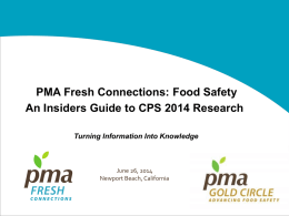 Fresh Connections Food Safety 2014