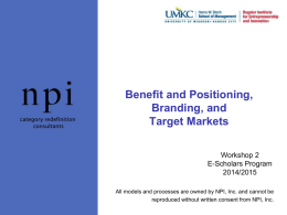 Benefit and Positioning