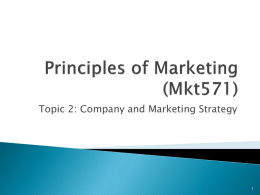 Principles of Marketing (Mkt571)