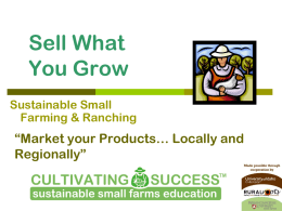 Sell What you Grow