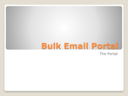 Bulk Email Portal