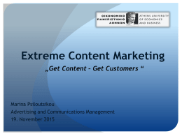 Extreme Content Marketing - AUEB e