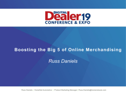 Boosting the Big 5 of Online Merchandising
