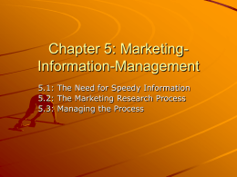 Chapter 5: Marketing-Information-Management