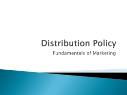 Topic 12 - Distribution/Placement slides File