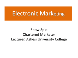 E-marketing - SIS - Ashesi University College