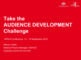 What is Audience Development? - Australian Performing Arts