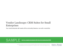 CRM Suites for Small Enterprises - Info