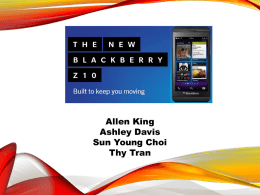 MS Power Point File : The New Blackberry Z10