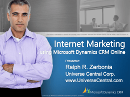 Microsoft Dynamics CRM Online Internet Marketing