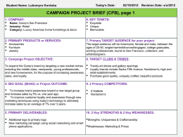 campaign project briefs - Luba Korduba Portfolio