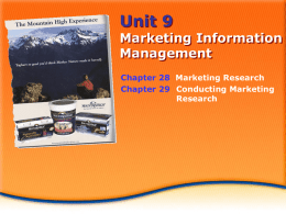 Who Uses Marketing Research?