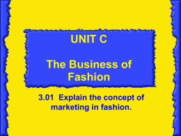 3.01 Marketing in Fashion PowerPoint