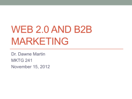 Web 2 and B2B Marketingx