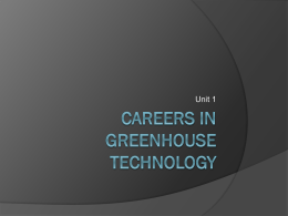 Careers in Greenhouse Technology