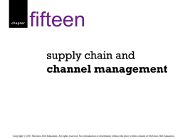 supply chain and - McGraw Hill Higher Education