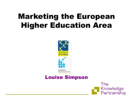 Marketing - European Higher Education Area