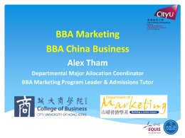 MKT - College of Business | City University of Hong Kong