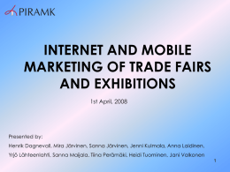 Internet marketing of trade fairs and exhibitions