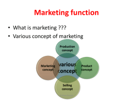 Marketing function