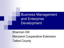 Small Farm Business Planning - University of Maryland Extension