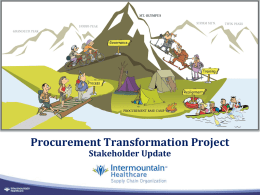 Procurement Transformation Project: Phase 1 Introduction