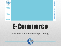 E-Commerce - Safaa