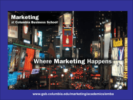 Marketing - Columbia Business School