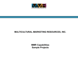 MMR Capabilities PPT - for sample projects