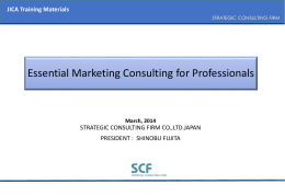 III. Marketing Strategy Scenarios