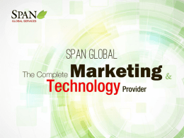 View Our Capabilities - Span Global Services