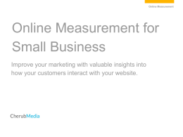 Online Measurement for Small Business