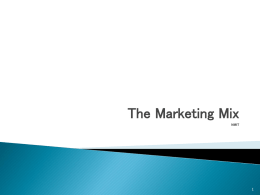Topic 7 Marketing Mixx