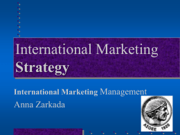 International Marketing Strategy - AUEB e
