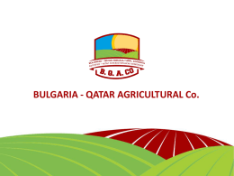 BULGARIA - QATAR AGRICULTURAL Co