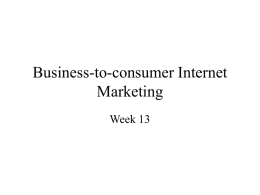 Business-to-consumer Internet Marketing