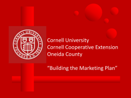 Building the Marketing Plan Presentation