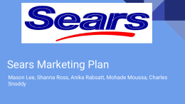 Sears Marketing Plan